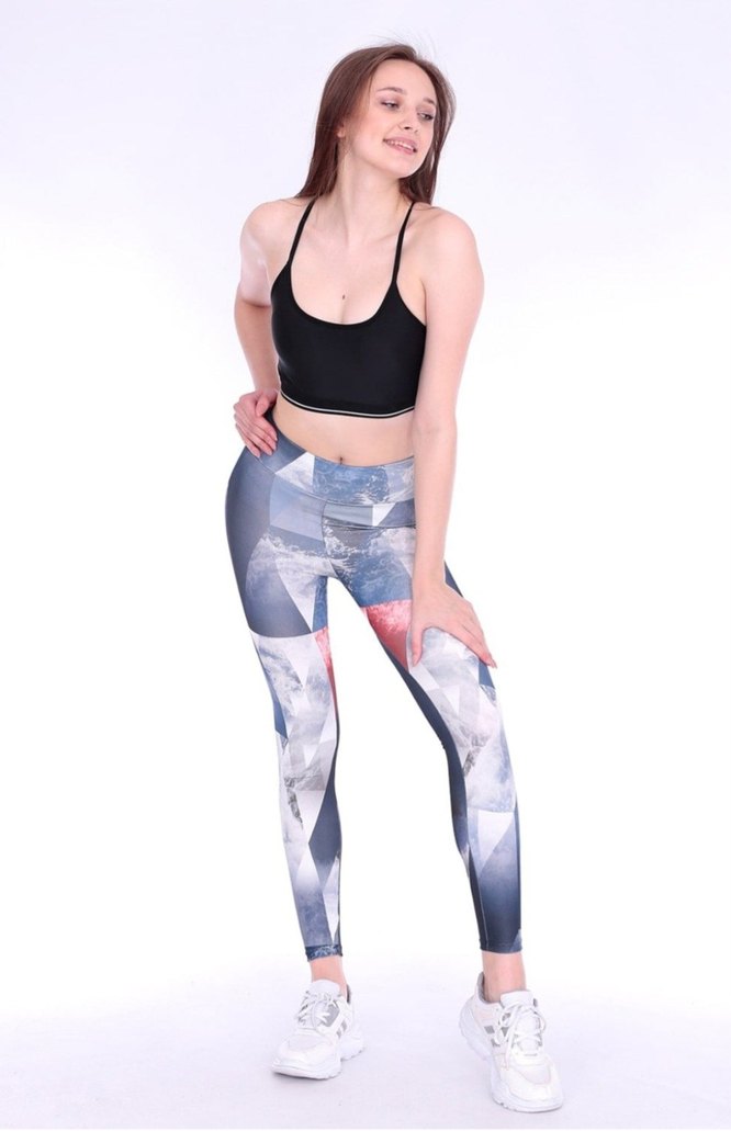 Desenli Kadın Spor Tayt