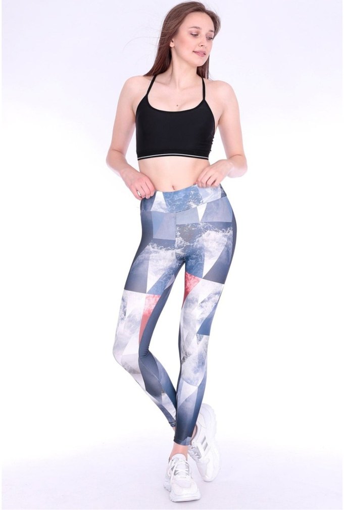 Desenli Kadın Spor Tayt